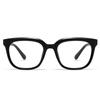 1280 nuevas gafas ópticas TR90 de estilo europeo y americano con montura de ojo de gato, montura negra, gafas planas lisas rojas con protección contra la luz azul.