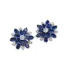 Brincos de girassol de zircônia cúbica de luxo transfronteiriços, brincos florais modernos e elegantes para mulheres, disponíveis em várias cores