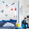 Espaço foguete altura adesivo quarto das crianças jardim de infância varanda porta layout decoração autoadesivo adesivo de parede SK7198