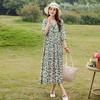 Vestido de Algodão Feminino Plus Size 2026 Que Esconde a Barriga e Faz Você Parecer Mais Magra, Estampa Floral Vintage do Nordeste, Vestido de Praia com Barra Larga para Idosos