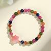 Pulseira feminina de turmalina colorida com contas de folha de bordo, senso de minoria, ágata fonte de sal, pulseira corajosa, joias por atacado, natural