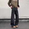 Jeans Cimitarra Retro Americanos para Hombre, Primavera y Otoño Nuevo Trendy Look Holgado Adelgazante Casual Pantalones Rectos