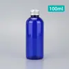 Botella de Aluminio con Tapa de 100ml, Botella para Loción, Botella para Líquidos, Botella Vacía de Plástico PET, Botella de Agua Cosmética Portátil, Botella de Muestra