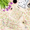 Papel de Copia Flor de Primavera Wx265 17g Papel de Envoltura a Prueba de Humedad para Dulces de Regalo Papel de Pera Decorativo Rosa