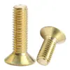 Grado 4.8 Tornillos de Cobre Hexagonales Avellanados Cabeza Plana Hexagonal Pernos de Cobre Chapados Tornillos Dorados M3M4M5M6M8