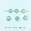 Aleación de plata antigua cuentas redondas planas espaciador cuentas redondas pulsera collar accesorios de joyería al por mayor DIY AliExpress suministro directo