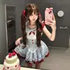 Peluca Xingcheng para mujer, cabello largo 80 cm, popular en internet, lolita, cabello largo y rizado, linda hermana, flequillo lindo y ordenado, cobertura completa de la cabeza, JK, pequeña rosa