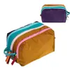 Bolsa de Maquillaje Americana de Alpaca con Bloques de Color Dopamina para Mujer, Neceser Portátil, Bolso de Mano, Bolso de Hombro de Gran Capacidad