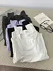 Camiseta sencilla de doble capa con cuello en U hecha de Lyocell Tencel y lana, nueva camiseta básica casual de otoño para mujer, corte ajustado