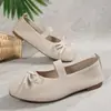Nueva colección primavera y otoño 2026: puntiagudos, decorados con lazo, para uso diario, de punto, talla grande, mocasines, zapatos planos
