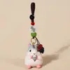 Chaveiro Pingente Escultura em Madeira Feita à Mão Hamster Fofo Pequeno Pingente para Mochila Escolar como Presente de Aniversário para Namorada
