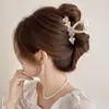 Presilha de Tubarão Estilo Coreano Senso Avançado 2024 Novo Estilo Presilha de Cabelo de Coração Presilha de Cabelo para Cabeça Feminina Acessório de Cabelo Presilha Grande de Agarre
