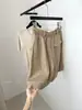 Pantalones de Lino Bangon Ins Estilo Old Money Pierna Ancha, Sencillos y Relajados, Versátiles, Cintura Alta, Pantalones Rectos Adelgazantes