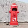 Arte de Hierro Vintage Estilo Industrial Creativo y Único Hidrante de Incendios Cubo de Basura Metálico Grande con Tapa y Pedal de Pie para Sala de Estar y Uso en Exteriores