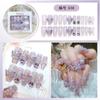 Productos terminados para decoración de uñas hechos a mano. Parche para uñas Advanced Pure Wind. Colección de parches para decoración de uñas con diamantes grandes y diamantes.
