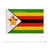 Artículo transfronterizo 14 x 21 20 x 28cm Bandera de Zimbabue saludando No. 7 No. Bandera nacional de 8 banderas de poliéster con mástil