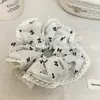 Estilo Coreano Elegante Pequeño Estilo Chanel Lazo Adorno de Encaje Goma para el Cabello de Intestino Grande Temperamento Coleta Baja Moda para el Viaje