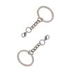 Llavero plano de hierro simple de moda, accesorios hechos a mano para bricolaje, llavero con ojo de oveja, accesorios al por mayor