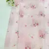 Tela fresca con estampado floral rosa pequeño Doris, vestido de estilo dulce, top, scrunchie, tela floral hecha a mano