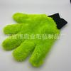 Guantes de microfibra de doble cara para lavado de autos con cinco dedos y cepillo de pata de oso de felpa gruesa para limpieza de burbujas de coche