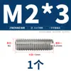 Tornillo de Fijación sin Cabeza de Acero Inoxidable 304 con Cabeza Ranurada Sin Rosca M1.6M2M3M4M5M6M8M10