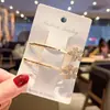 Pasador Coreano con Pedrería, Pinza Geométrica Sencilla para la Parte Trasera de la Cabeza, Accesorio Versátil para el Cabello al por Mayor, Estilo Ins
