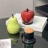 Nuevo Portapalillos de Manzana Pera de Aspecto Elevado Caja Creativa Linda Decorativa para Hilo Dental Caja para Bastoncillos de Algodón Caja de Almacenamiento para Palillos Venta al por Mayor