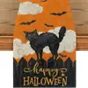 Amazon Cross-Border Outono Novo Caminho de Mesa Halloween Folha de Bordo Abóbora Diabinho Decoração de Sala de Estar Atmosfera Festiva Quente