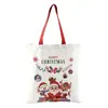 Bolsa de Lienzo Navideña Logo Personalizado Bolsa de Regalo de Dibujos Animados Bandolera Almacenamiento Bolsa Decorativa para Empaque de Regalos Exportación Transfronteriza