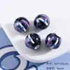 Cuentas de cerámica, cuentas pintadas a mano, cuentas redondas de rayas coloridas, collar DIY hecho a mano, cuentas para pulsera, cuentas sueltas, materiales para accesorios de joyería
