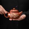 Tetera de Arcilla Púrpura, Arcilla Mineral Original, Tetera Horizontal con Filtro de Bola, Diseño de Dragón y Fénix, Tetera que Cambia de Color al Preparar Té, Estilo Tendencia Nacional, Juego de Regalo en Caja