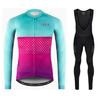 Traje de Montar de Manga Larga GOBIK Pantalón con Tirantes Traje Primavera Verano Otoño Transpirable Secado Rápido Protección Solar Camisa para Bicicleta de Montaña y Carretera