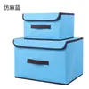Caja de Almacenamiento Plegable de Tela para el Hogar Caja de Almacenamiento Portátil Multifuncional de Tela No Tejida Caja de Almacenamiento a Prueba de Polvo Caja de Almacenamiento
