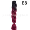 Peruca Trança Grande Africana Trança Jumbo Cabelo Colorido Trança Suja Corda de Cabelo Gradiente Fibra Química Trança Grande Hip Hop Trança Suja