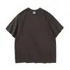 Camiseta Masculina Cruzada Ag280G Pesada Solta Oversize Tendência Marca Versátil Estudante Algodão Puro Gola Redonda Manga Curta Camisa Publicitária