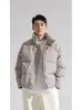 Casaco de Veludo Transfronteiriço com Gola Alta de Algodão Inverno Solto Acolchoado Manter o Calor Casaco Pão Peça de Roupa Exterior Estilo Hong Kong Casual Jaqueta de Algodão Roupas de Algodão