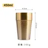 Copo de Água Estilo Coreano em Aço Inoxidável 304 Caneca de Cerveja de Grande Capacidade Copo de Chá para Restaurante de Camada Dupla Espessa Copo de Café Copo de Suco