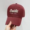 Gorra de béisbol con letras bordadas de marca de moda de verano para mujer, gorra de béisbol estilo coreano con aspecto de cara pequeña, gorra con visera suave a prueba de sol para hombres