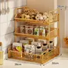 Estante de Almacenamiento para Cocina Estante de Múltiples Niveles para Encimera Almacenamiento de Snacks y Condimentos Estante de Almacenamiento Multifuncional para el Hogar para Cebolla, Jengibre, Ajo, Frutas y Verduras