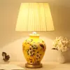 Luminária de Mesa Cerâmica Quarto Luminária de Cabeceira Sala de Estar Estilo Retro Americano Novo Estilo Chinês Europeu Pastoral Quente Criativa Iluminação com Controle Remoto