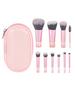 Set de 10 Piezas de Brochas de Maquillaje Portátiles de Mango Corto Rosadas, Varios Colores, Transfronterizo, Dropshipping, Directo de Fábrica