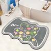 Alfombrilla suave de diatomeas para baño, absorbente, de secado rápido, antideslizante, para puerta de baño, inodoro, sencilla, para el hogar