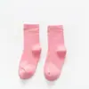 Calcetines de media pantorrilla para niños, Calcetines de primavera para niños, Calcetines de algodón para jóvenes, Calcetines para niñas, Calcetines de color liso para niños, Calcetines de colores caramelo para estudiantes