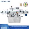 ZONESUN ZS-TB200 máquina automática de etiquetagem de um lado para garrafas redondas máquina de etiquetagem de um lado para bebida molho álcool