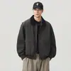 Jaqueta de Algodão Lavado Vintage Tendência Estilo Americano Nova para Outono/Inverno 2026 para Homens, Modelagem Solta Versátil com Gola Reversível Jaqueta de Trabalho Venda por Atacado