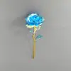 Caixa Plástica Transparente de PVC com Rosa em Folha de Ouro Caixa Triangular para Tocha Caixa para Buquê Caixa de Presente Fabricante de Presente para o Dia dos Namorados