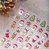 Cyansea Pegatinas Populares de Dibujos Animados Transfronterizas para Uñas de Navidad 3D Papá Noel Árbol de Navidad Pegatinas de Decoración DIY