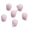 Macaron color flocado cuentas con orificio para colgar felpa con orificio cuentas redondas diy accesorios para tocado cadena para teléfono móvil nuevo de fábrica