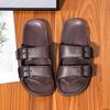 Pantuflas de Pareja para Hombres y Mujeres, Adecuadas para Usar al Aire Libre, Antideslizantes, Versátiles, Chanclas Planas de PVC, Duraderas, Antideslizantes y Resistentes al Desgaste