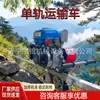 Vehículos de transporte monorriel específicos para huertos para la fertilización, cosecha y transporte de fruta de los árboles frutales; sistemas de transferencia de monorraíl en terrenos montañosos; equipo de tren pequeño